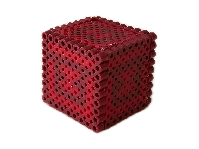 Perler bead Chiseled Cinnabar Block
